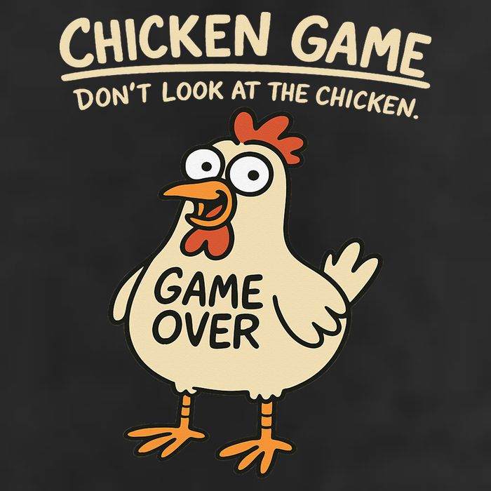 Chicken Game Dont Look At The Chicken Funny Chicken Golf Towel