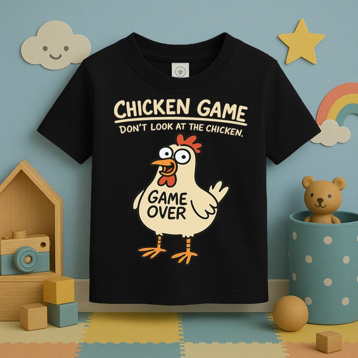 Chicken Game Dont Look At The Chicken Funny Chicken Toddler T-Shirt