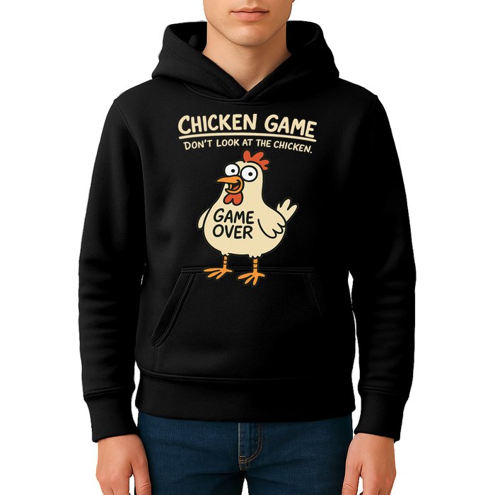 Chicken Game Dont Look At The Chicken Funny Chicken Kids Hoodie