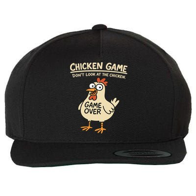 Chicken Game Dont Look At The Chicken Funny Chicken Wool Snapback Cap