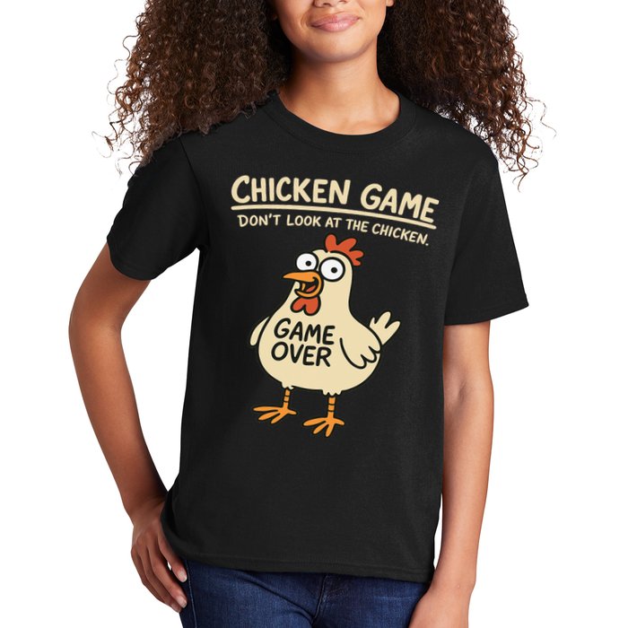 Chicken Game Dont Look At The Chicken Funny Chicken Kids T-Shirt