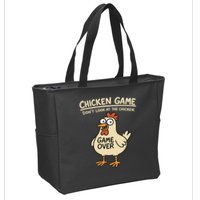Chicken Game Dont Look At The Chicken Funny Chicken Zip Tote Bag