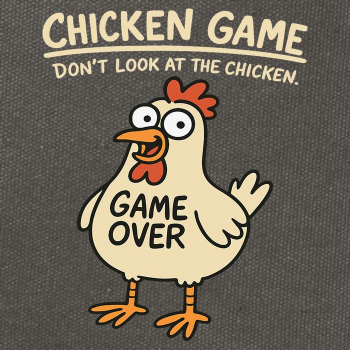 Chicken Game Dont Look At The Chicken Funny Chicken Cotton Canvas Backpack