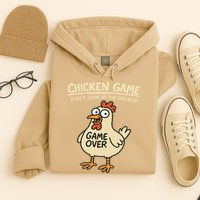 Chicken Game Dont Look At The Chicken Funny Chicken Hoodie