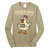 Chicken Game Dont Look At The Chicken Funny Chicken Long Sleeve Shirt