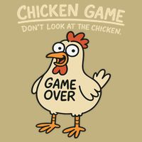 Chicken Game Dont Look At The Chicken Funny Chicken Button