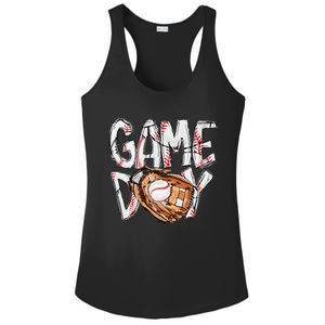 Cute Game Day Baseball Softball Heart Love Mom Life Of Both Ladies PosiCharge Competitor Racerback Tank