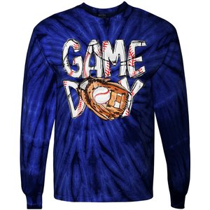 Cute Game Day Baseball Softball Heart Love Mom Life Of Both Tie-Dye Long Sleeve Shirt