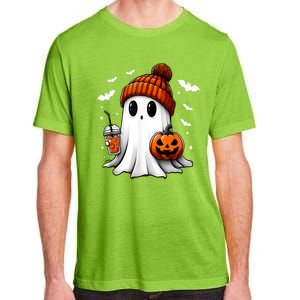 Cute Ghost Drink Pumpkin Halloween Gift Adult ChromaSoft Performance T-Shirt