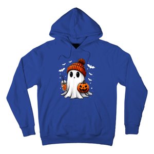 Cute Ghost Drink Pumpkin Halloween Gift Hoodie