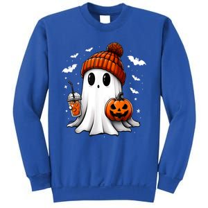 Cute Ghost Drink Pumpkin Halloween Gift Sweatshirt