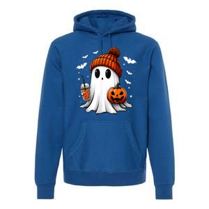 Cute Ghost Drink Pumpkin Halloween Gift Premium Hoodie