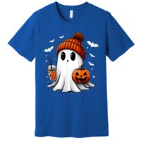 Cute Ghost Drink Pumpkin Halloween Gift Premium T-Shirt