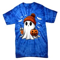 Cute Ghost Drink Pumpkin Halloween Gift Tie-Dye T-Shirt