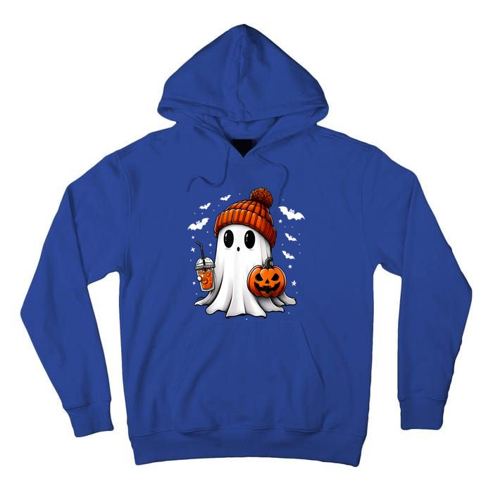 Cute Ghost Drink Pumpkin Halloween Gift Tall Hoodie