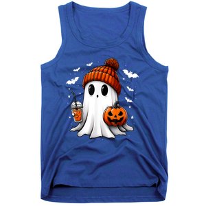 Cute Ghost Drink Pumpkin Halloween Gift Tank Top