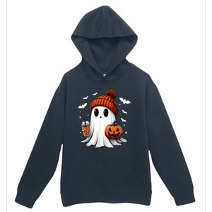 Cute Ghost Drink Pumpkin Halloween Gift Urban Pullover Hoodie