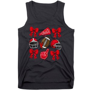 Coquette Game Day Football Cheer Mom Funny Football Lover Tank Top