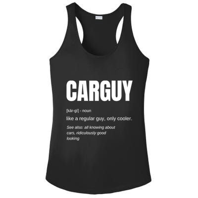 Car Guy Definition Ladies PosiCharge Competitor Racerback Tank
