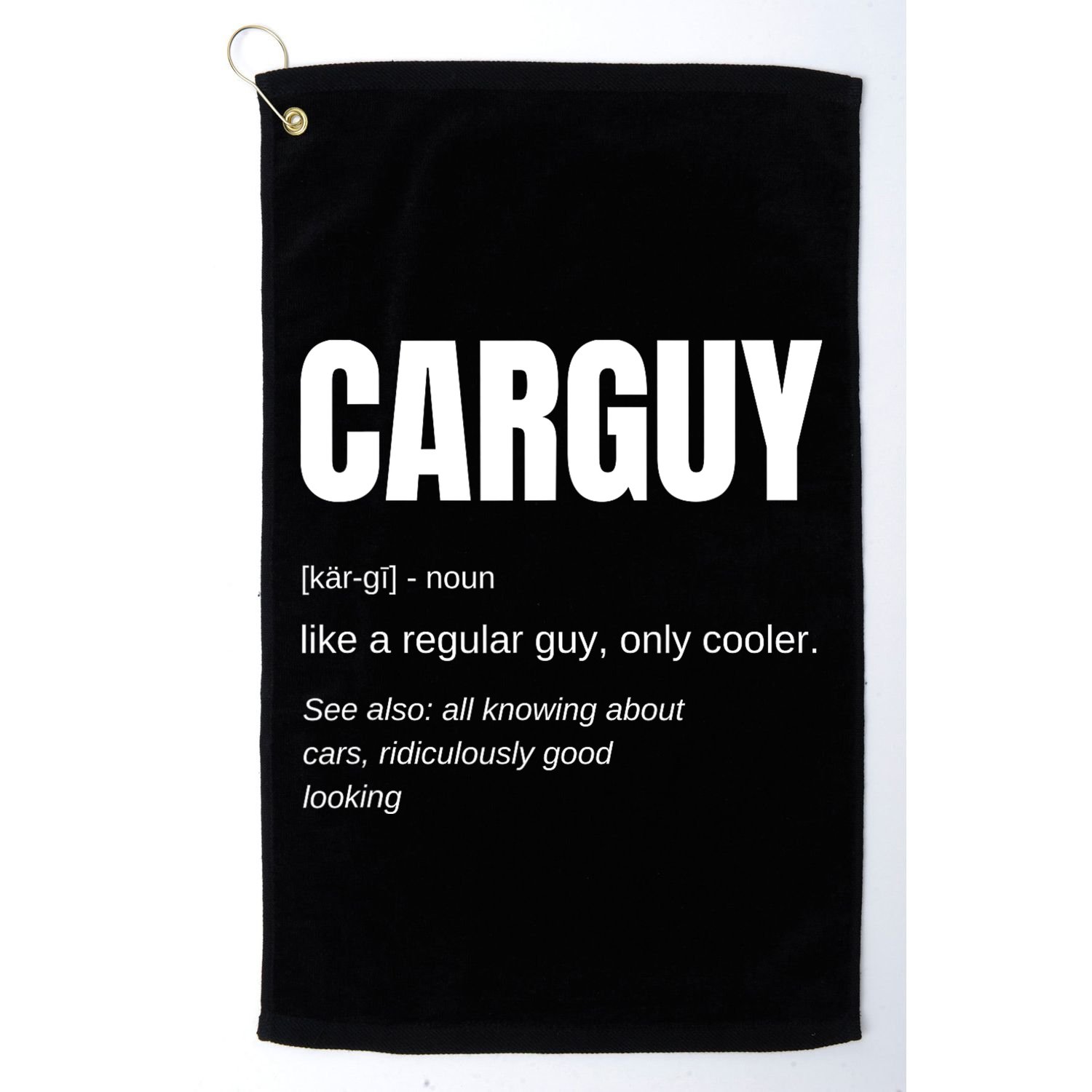 Car Guy Definition Golf Towel