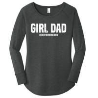 Cool Girl Dad For  Father Super Proud Dad Outnumbered Dad Women's Perfect Tri Tunic Long Sleeve Shirt