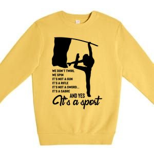 Color Guard Design Band Gift Marching Design Gift Premium Crewneck Sweatshirt