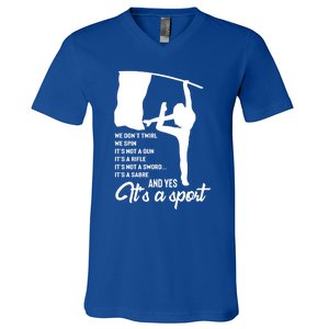 Color Guard Design Band Gift Marching Design Gift V-Neck T-Shirt