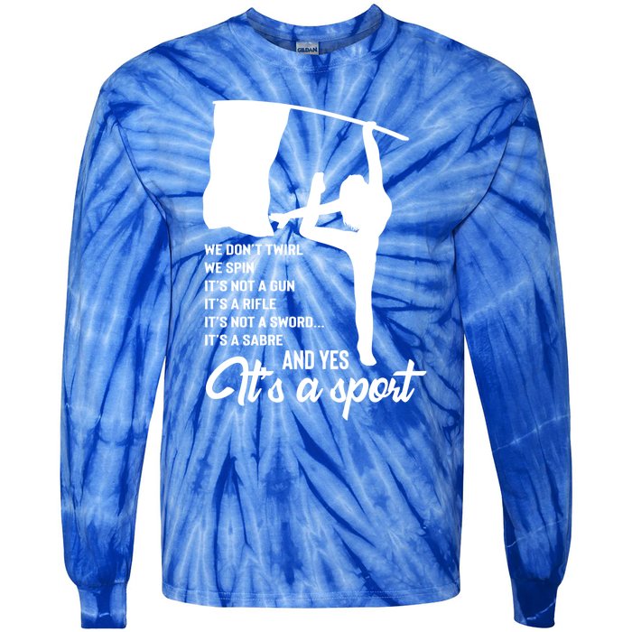 Color Guard Design Band Gift Marching Design Gift Tie-Dye Long Sleeve Shirt