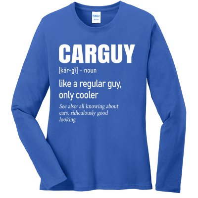 Car Guy Definition Mechanic And Auto Racing Cute Gift Ladies Long Sleeve Shirt