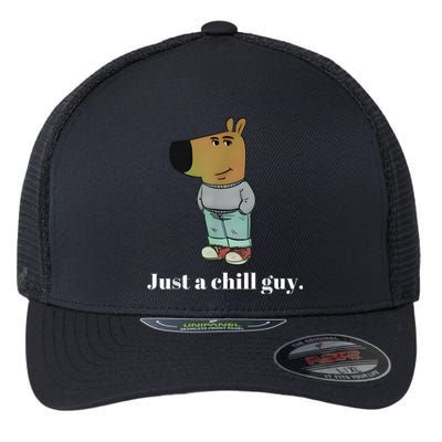 Chill Guy Dog Funny Chill Guy Meme Flexfit Unipanel Trucker Cap