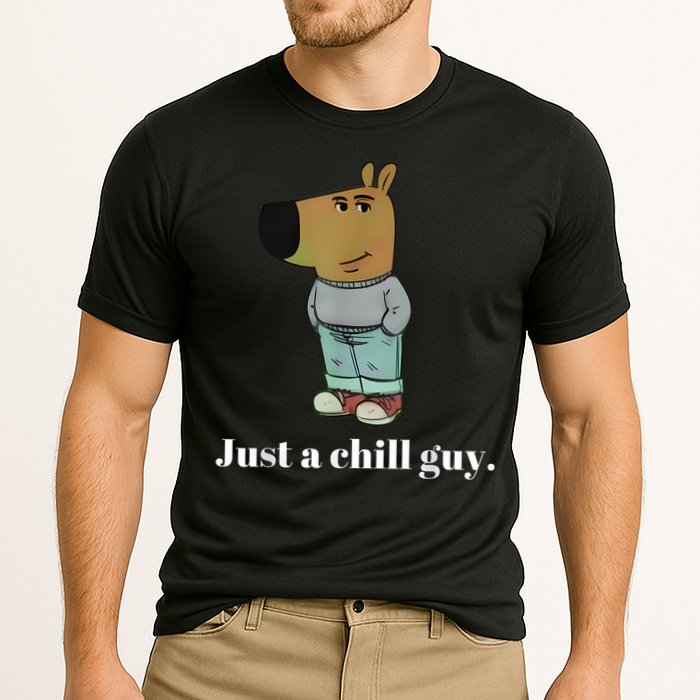 Chill Guy Dog Funny Chill Guy Meme Cooling Performance Crew T-Shirt