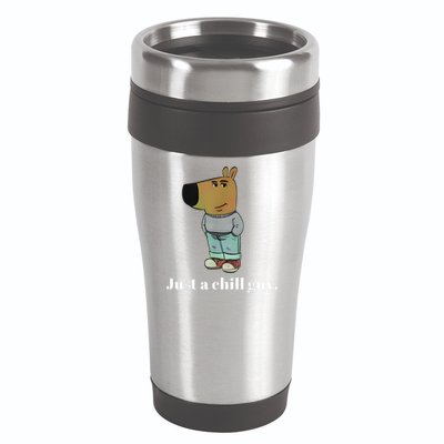 Chill Guy Dog Funny Chill Guy Meme 16oz Travel Tumbler