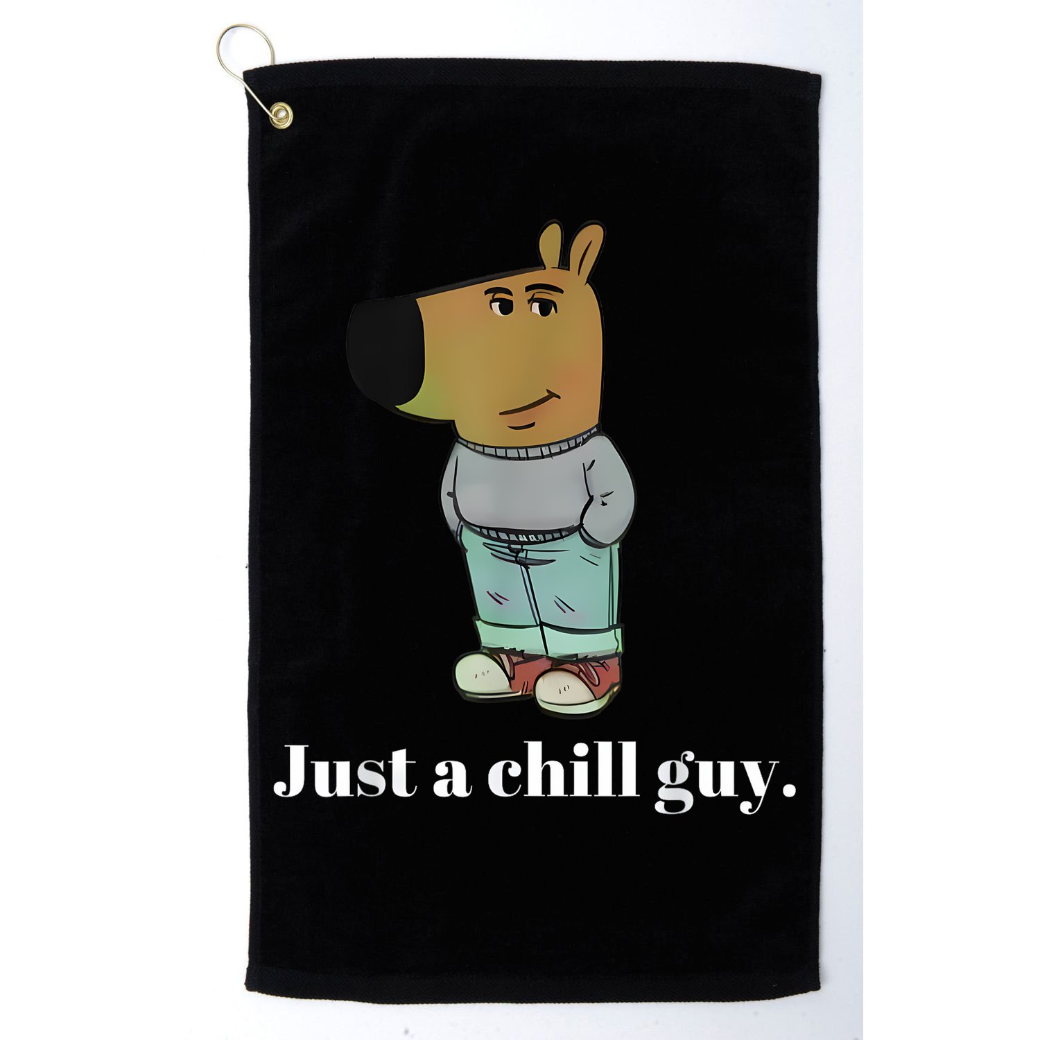 Chill Guy Dog Funny Chill Guy Meme Golf Towel