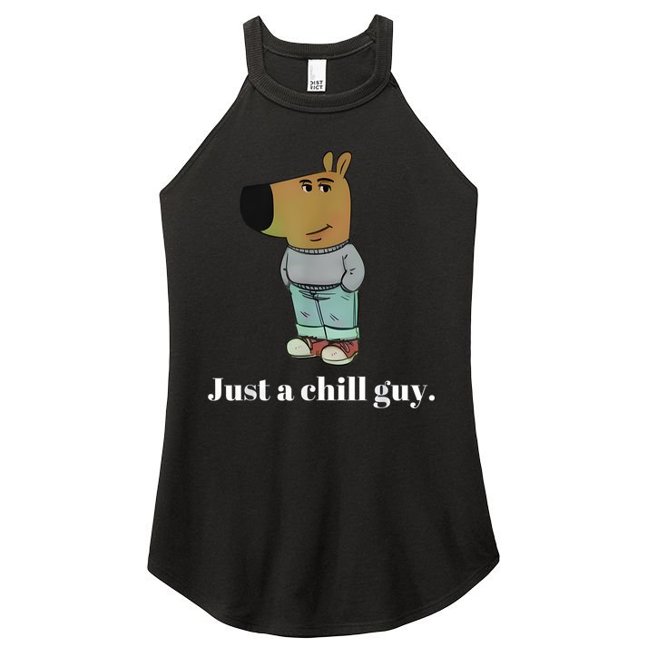 Chill Guy Dog Funny Chill Guy Meme Women's Perfect Tri Rocker Tank
