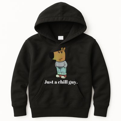 Chill Guy Dog Funny Chill Guy Meme Kids Hoodie