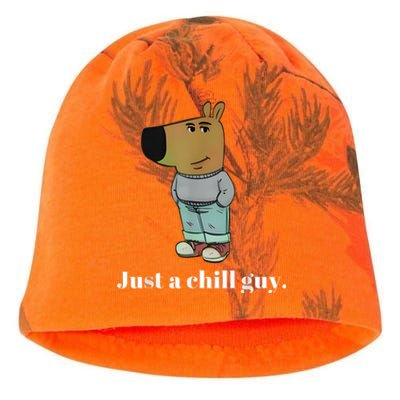 Chill Guy Dog Funny Chill Guy Meme Kati - Camo Knit Beanie