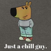 Chill Guy Dog Funny Chill Guy Meme Cotton Canvas Backpack