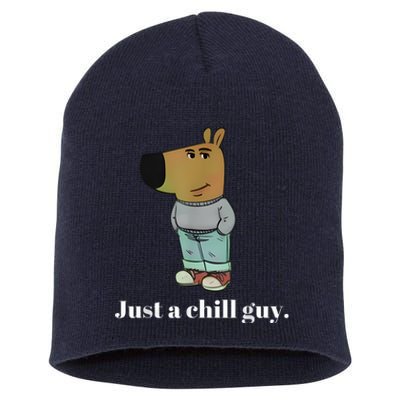 Chill Guy Dog Funny Chill Guy Meme Short Acrylic Beanie