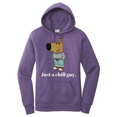 Chill Guy Dog Funny Chill Guy Meme Women's Pullover Hoodie