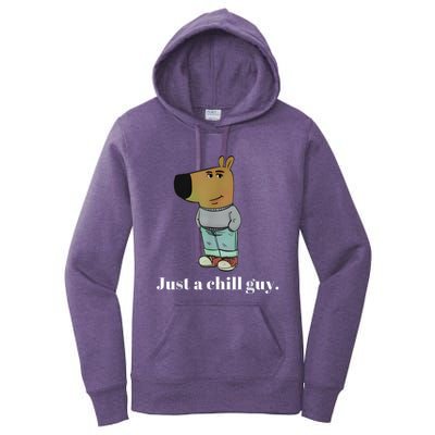 Chill Guy Dog Funny Chill Guy Meme Women's Pullover Hoodie