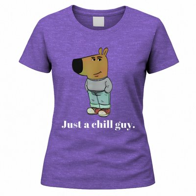 Chill Guy Dog Funny Chill Guy Meme Women's T-Shirt