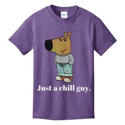 Chill Guy Dog Funny Chill Guy Meme Kids T-Shirt