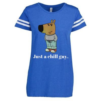 Chill Guy Dog Funny Chill Guy Meme Enza Ladies Jersey Football T-Shirt