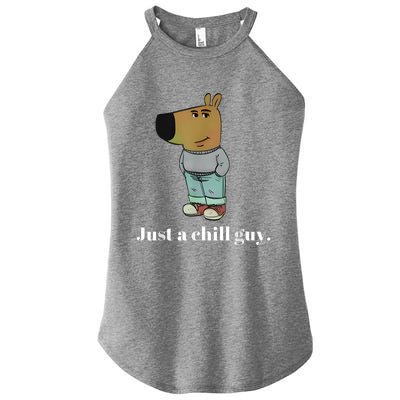 Chill Guy Dog Funny Chill Guy Meme Women's Perfect Tri Rocker Tank