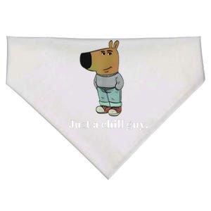 Chill Guy Dog Funny Chill Guy Meme USA-Made Doggie Bandana