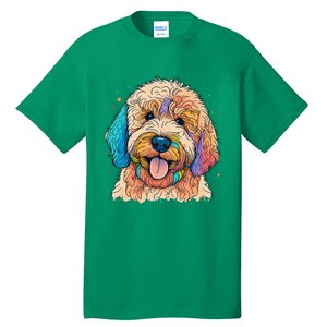 Cute Goldendoodle Dog On Golden Doodle Lover Tall T-Shirt