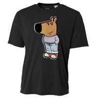 Chill Guy Dog Funny Chill Guy Meme Cooling Performance Crew T-Shirt