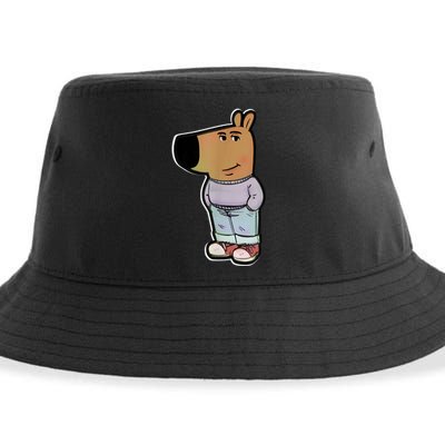 Chill Guy Dog Funny Chill Guy Meme Sustainable Bucket Hat