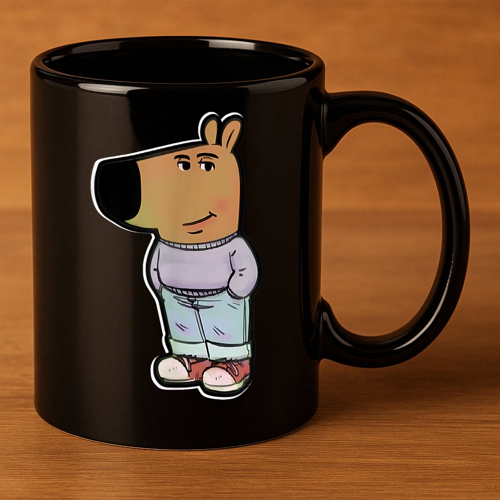 Chill Guy Dog Funny Chill Guy Meme 11oz C Handle Ceramic Mug