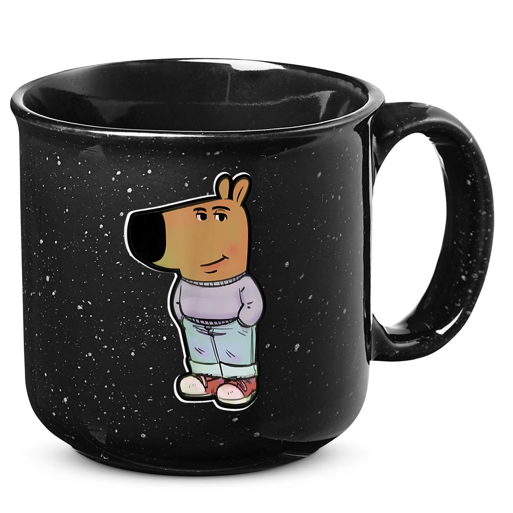 Chill Guy Dog Funny Chill Guy Meme 15oz Campfire Ceramic Mug